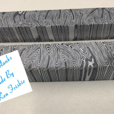 Crazy Layered Micarta Black and White Thin layered Crazy Layered Micarta Black and White Thin layered