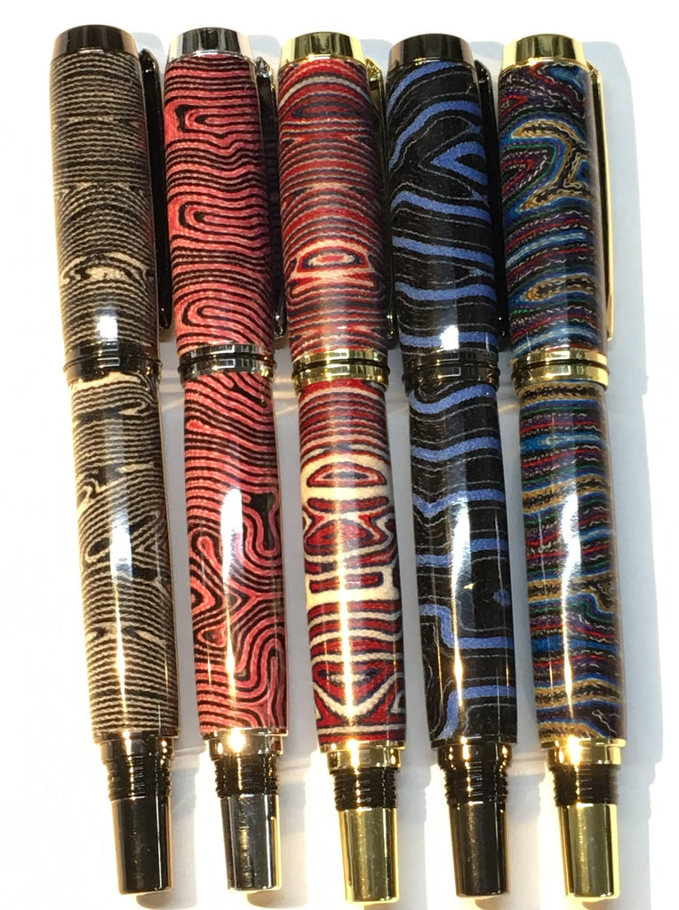 Crazy Colored Micarta 5-Color Red, Green, Black, White, and Gold