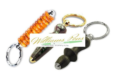 Satin Chrome Key Ring Kit - Williams Pens & Turning Supplies. Satin Chrome Key Ring Kit - Williams Pens & Turning Supplies.