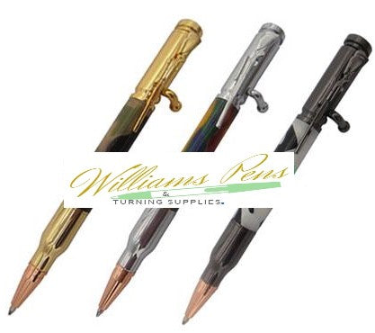 Gold Rifle Bolt Pen Kits - Williams Pens & Turning Supplies.