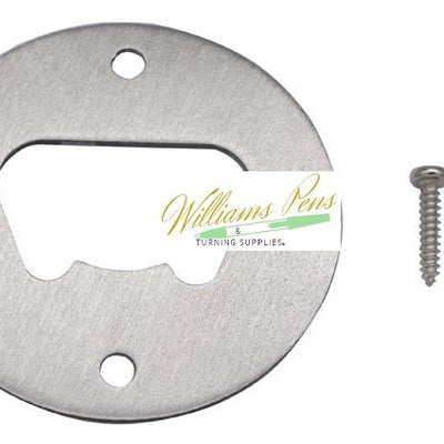 Stainless Steel Bottle Opener Disc Kit - Williams Pens & Turning Supplies. Stainless Steel Bottle Opener Disc Kit - Williams Pens & Turning Supplies.