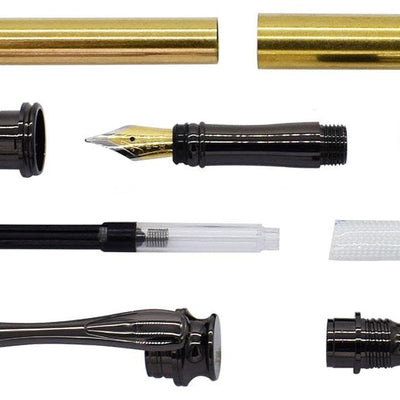 Gun Metal AstonMatin Fountain Pen Kits - Williams Pens & Turning Supplies. Gun Metal AstonMatin Fountain Pen Kits - Williams Pens & Turning Supplies.