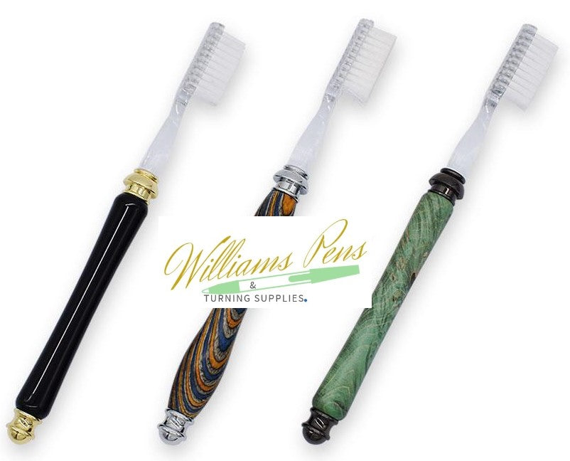 Chrome Toothbrush Handle Kits - Williams Pens & Turning Supplies.