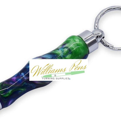 Chrome Secret Compartment Key Ring Toothpick Size Smooth - Williams Pens & Turning Supplies.