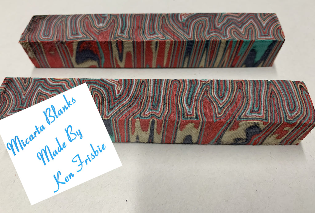 Crazy Colored Micarta 5-Color Red, Green, Black, White, and Gold