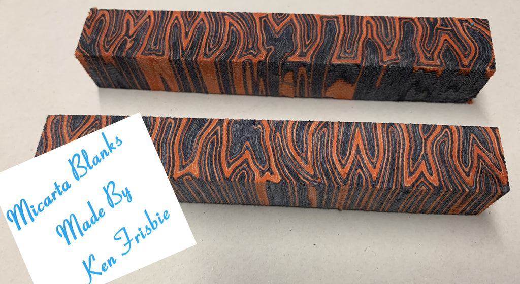 Crazy Layered Micarta Black and Orange