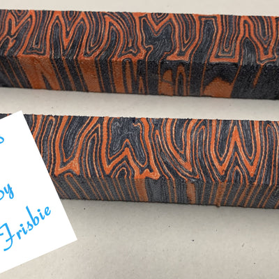 Crazy Layered Micarta Black and Orange Crazy Layered Micarta Black and Orange