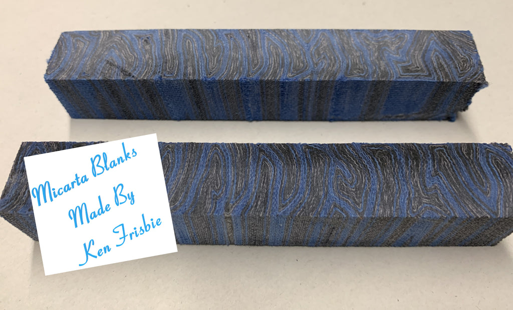 Crazy Layered Micarta Black and Blue