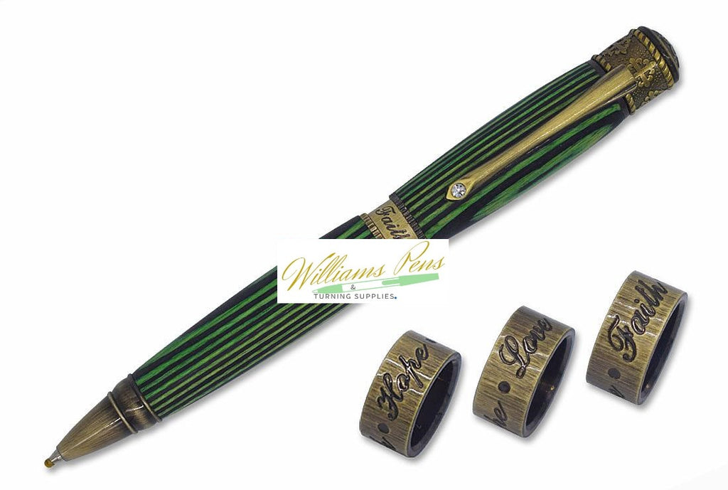 Antique Bronze Polish Gospel Twist Pen Kits