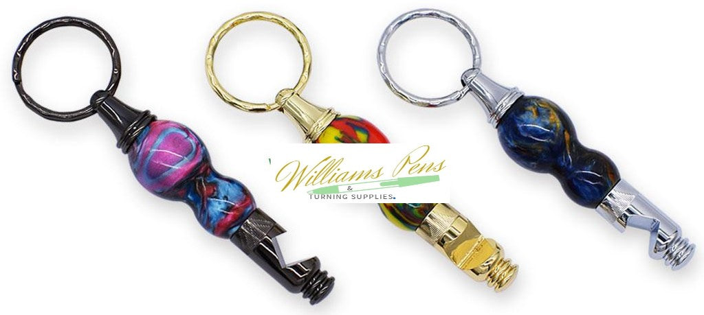 Gun Metal Bottle Opener Key Chain Kits
