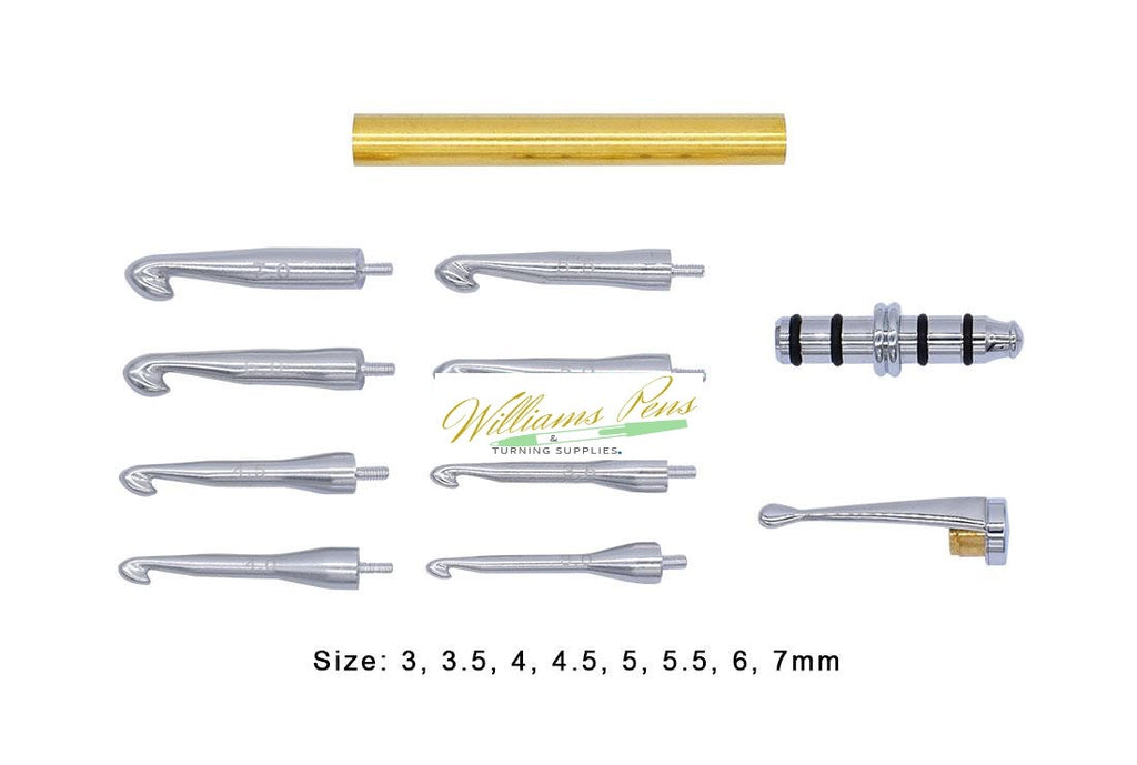 Chrome Crochet Hook Kit Sets ( 8 Different Hooks )