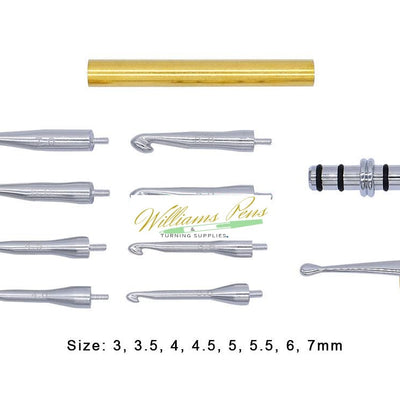 Chrome Crochet Hook Kit Sets ( 8 Different Hooks ) Chrome Crochet Hook Kit Sets ( 8 Different Hooks )