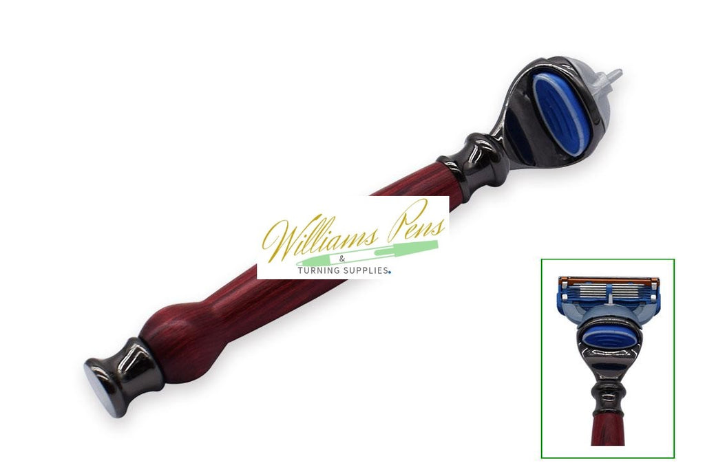 Gun Metal Fusion Razor Shaver Handle Kits - Williams Pens & Turning Supplies.