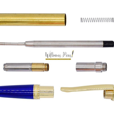 Gold & Blue Sierra Pen Kits Gold & Blue Sierra Pen Kits