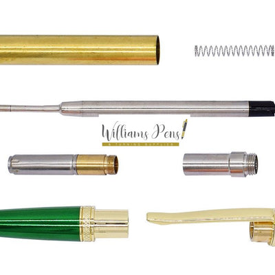Gold & Green Sierra Pen Kits Gold & Green Sierra Pen Kits