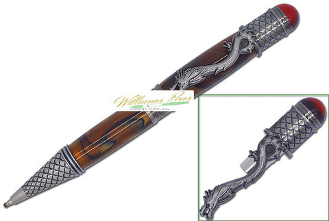 Antique Pewter loong pen kits Dragon - Williams Pens & Turning Supplies.