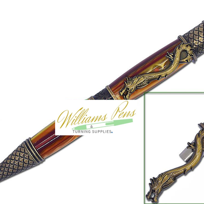 Antique Bronze Polish Loong Pen Kit Dragon - Williams Pens & Turning Supplies. Antique Bronze Polish Loong Pen Kit Dragon - Williams Pens & Turning Supplies.