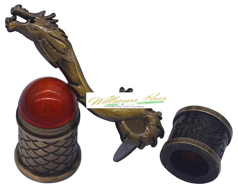 Antique Bronze Polish Loong Pen Kit Dragon - Williams Pens & Turning Supplies.