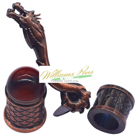 Antique Rose Copper Polish Loong Pen Kit Dragon - Williams Pens & Turning Supplies.