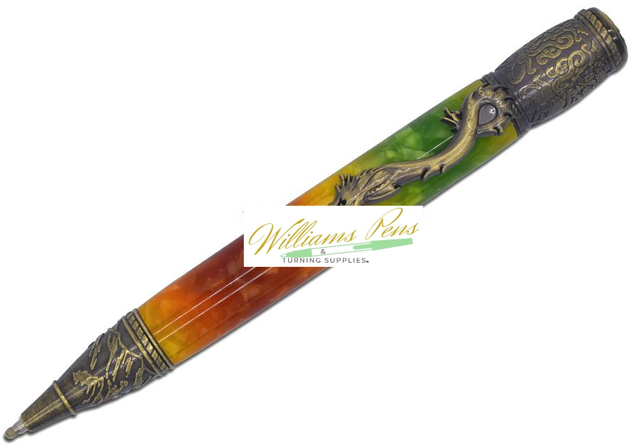 Antique bronze polish MT Kunlun Loong pen Dragon - Williams Pens & Turning Supplies.