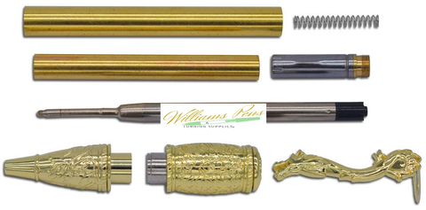 Gold MT Kunlun Loong pen kits Dragon - Williams Pens & Turning Supplies.