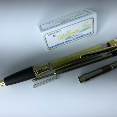 Gold & Matt Black Chrome Sierra Pen Kit - Williams Pens & Turning Supplies.