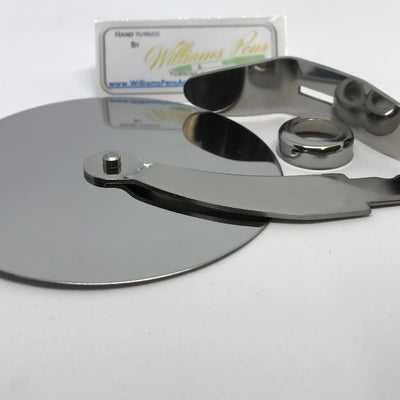 Stainless steel pizza cutter kits (8.5cm dia wheel) - Williams Pens & Turning Supplies.