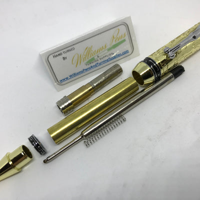 Gold & Chrome Pirate Panic Pen Kits - Williams Pens & Turning Supplies.
