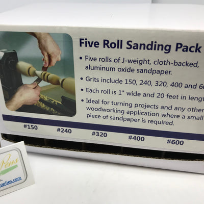 Five Roll Sanding Pack (Abrasive Rolls) - Williams Pens & Turning Supplies.