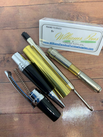 Chrome & Black Chrome Elegant Beauty Sierra Pen Kit - Williams Pens & Turning Supplies.
