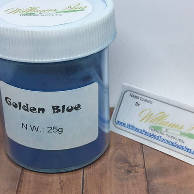 Mica Pigment 44# Golden Blue - Williams Pens & Turning Supplies. Mica Pigment 44# Golden Blue - Williams Pens & Turning Supplies.