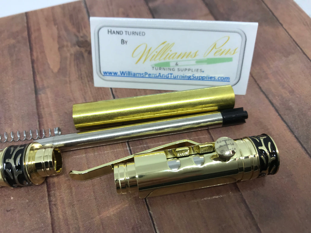 Gold Stick Shift Pen Kit - Williams Pens & Turning Supplies.