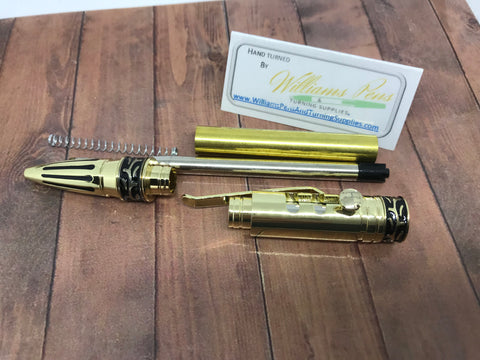 Gold Stick Shift Pen Kit - Williams Pens & Turning Supplies.