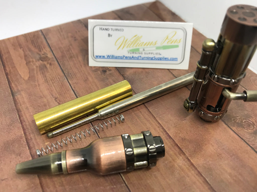 Antique Bronze Polish and Rose Copper Victorian Pen Kit - Williams Pens & Turning Supplies.