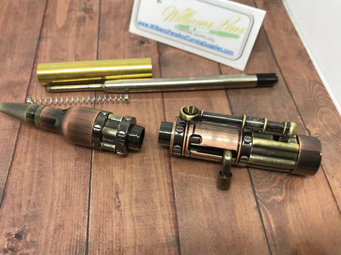 Antique Bronze Polish and Rose Copper Victorian Pen Kit - Williams Pens & Turning Supplies.