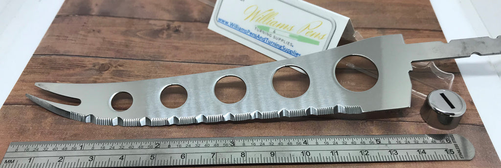 Holey Tapered Cheese Knife 142mm - Williams Pens & Turning Supplies.