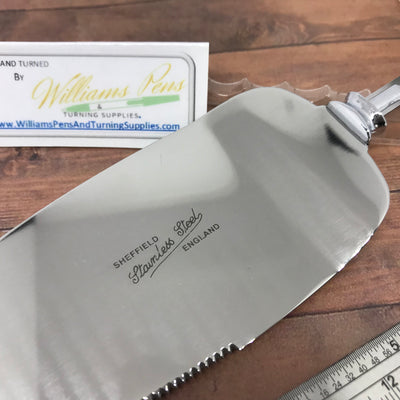 Sheffield Bent Pie/Cake Knife - Williams Pens & Turning Supplies. Sheffield Bent Pie/Cake Knife - Williams Pens & Turning Supplies.