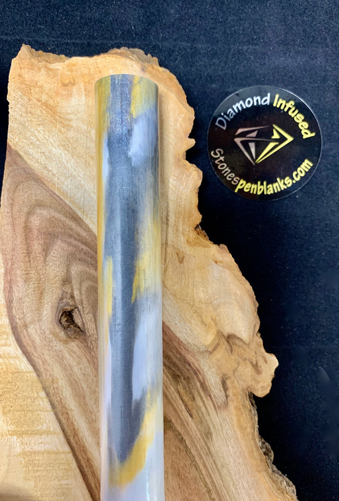 Tiger Hyde Grey Black + Copper Diamond Infused Pen Blanks