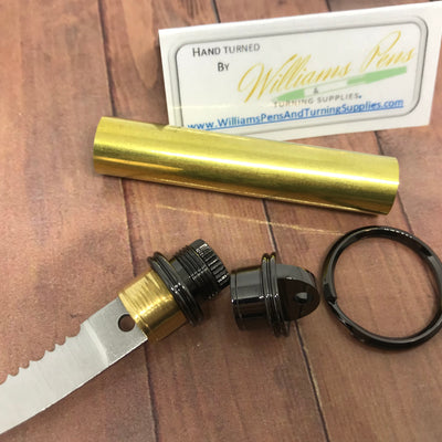Gun Metal Compact Keychain Knife Kit - Williams Pens & Turning Supplies.