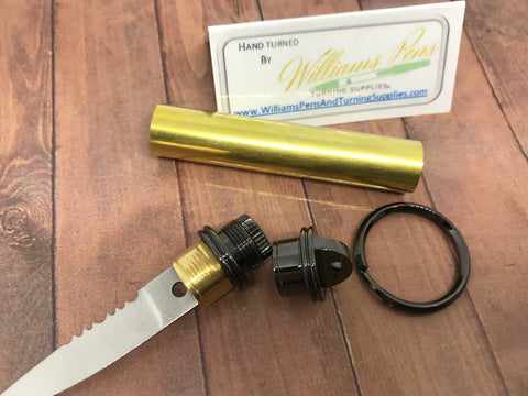 Gun Metal Compact Keychain Knife Kit - Williams Pens & Turning Supplies.