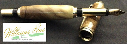 Gun Metal Upgraded I Fountain Jr. Gentleman Pen Kit - Williams Pens & Turning Supplies.