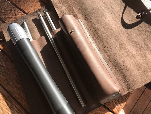 BlackLine MIDI 5pc Carbide Chisel set in leather tool rolls (Handle & 4 Shafts & Cutters)