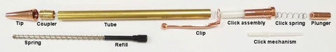 Copper Miracle Click Pen Kit - Williams Pens & Turning Supplies.