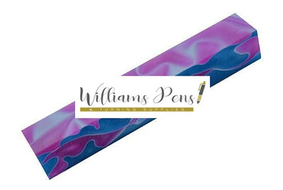 Acrylic Pen Blank Pink, Aqua with White line Approx Size: 20mm x 20mm x 130mm Acrylic Pen Blank Pink, Aqua with White line Approx Size: 20mm x 20mm x 130mm