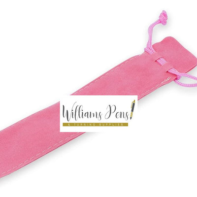 Pink Colour Velvet Draw String Pen Sleeve Pink Colour Velvet Draw String Pen Sleeve