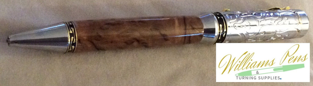 Chrome & Gold Pirate Panic Pen Kits - Williams Pens & Turning Supplies.
