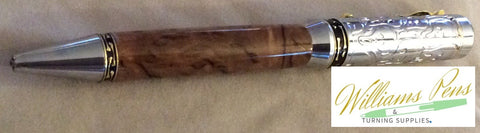 Chrome & Gold Pirate Panic Pen Kits - Williams Pens & Turning Supplies.