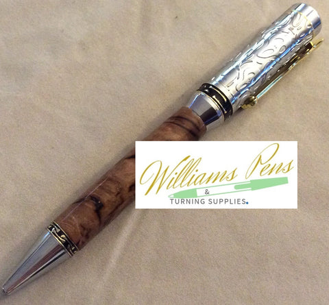 Chrome & Gold Pirate Panic Pen Kits - Williams Pens & Turning Supplies.