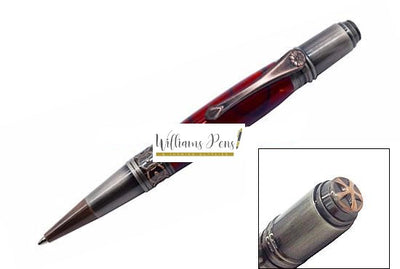 ProzX Art Deco Antique Rose Copper & Gun-Polish Twist Pen Kit ProzX Art Deco Antique Rose Copper & Gun-Polish Twist Pen Kit