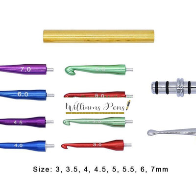 Chrome with Colourful Crochet Hook Kit Project Sets Chrome with Colourful Crochet Hook Kit Project Sets